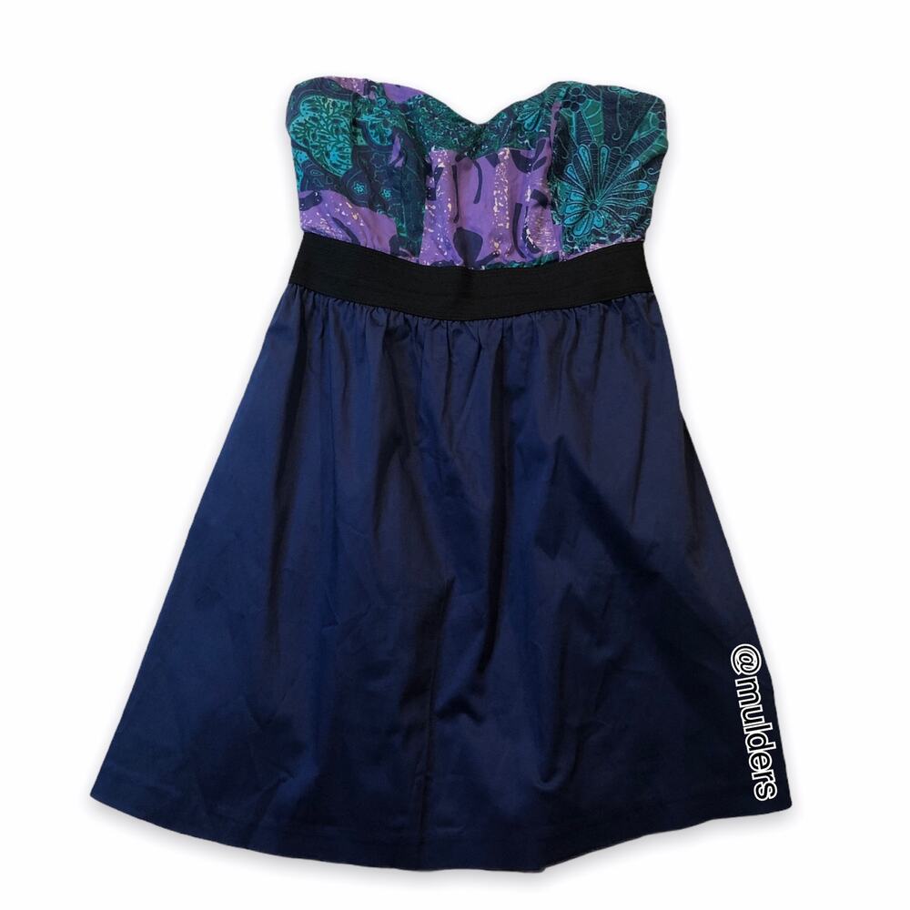 Urban Outfitters Ecote Sleeveless Strapless Colorblock Party Dress Medium